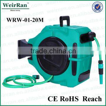 (73579) automatic rewind self-retracting garden industrial hose reel cart