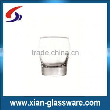 Promotional wholesale clear glass cup/drinking glass