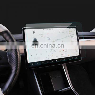 Finger Print Tempered Glass Display Anti Glare Protector Screen Protectormatte Center Control Touchscreen For Tesla Model 3 Y