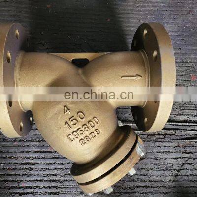 Y Type Strainer Manual Operation Mesh Copper B62 C95800 Body Materials Flange End photo-3