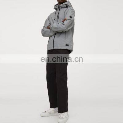 Men Nylon Windbreaker Jacket Hoodie