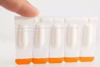 High quality pvc/pe film suppository packaging suppository shells