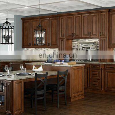 Usa Raised Panel Cherry Wood Kitchen Cabinets With Precut Granite Countertops