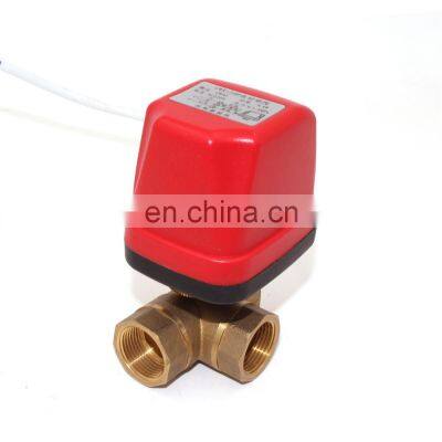 CWX-50P 3 way stainless steel motorized electric ball valve with water sensor