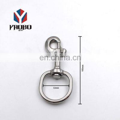 Round Ring Rotatable Lobster Clasp Lock Metal Buckle Snap Hook Swivel For Jewelry Making