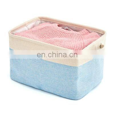 New Japanese Stackable Clothes Storage Fabric Foldable Storage Box Linen Clothes Storage Baskets Box for Household photo-4