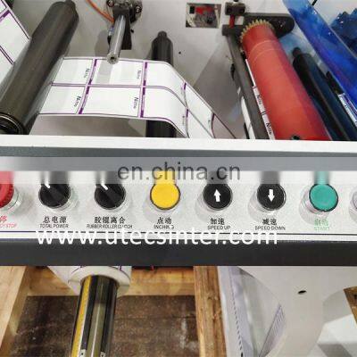 UTS320H High Speed Narrow Web Automatic Medicine Wine Label Cutting Machine, Blank Barcode Sticker Slitter Rewinder photo-5