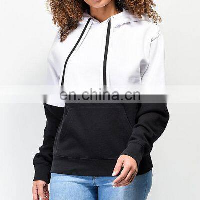 Fashion Clothing For Women Street Wear two tone multi colors pullover hoodies sweatshirts for women ladies jumper with hood