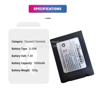 Li-ion 7.4V 1850mAh Rechargeable Replacement G3 G870 K370 GX01 Battery for Nexgo POS Terminal Payment Machine photo-2