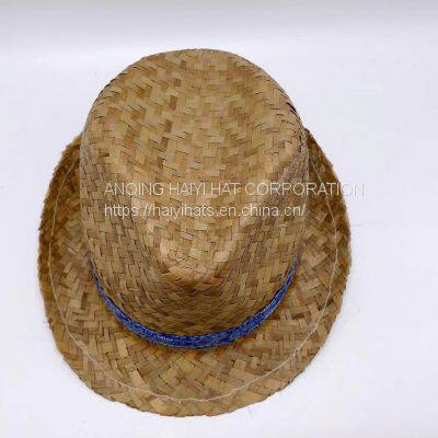 Summer Vintage Lafite Handwoven Jazz Straw Hat British Versatile Top Hat photo-2