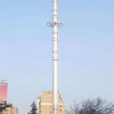 Pipe Telecommunication WiFi Antenna Galvanized Single Tube Communication Tower