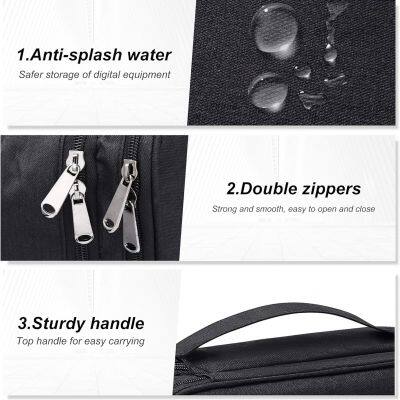 Waterproof Double Layer Electronics Organizer Portable Storage Case photo-4