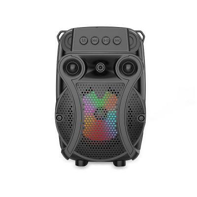 SING-E ZQS1429 4 Inch 8W High Power Led Rgb Light Stage Party Dj Stereo Mic Aux Bass Subwoofer Loud Sound Wireless Speaker