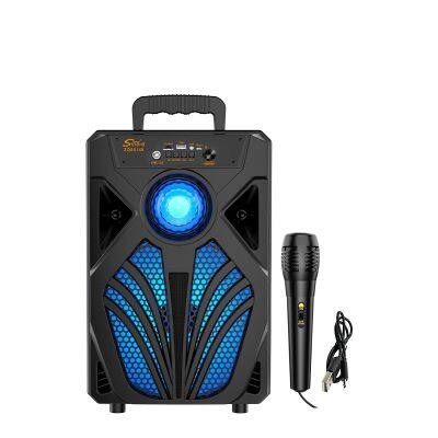 SING-E ZQS8149 Outdoor Bass RGB Led  Light Portable Party Stage Dj Wireless Mic Multi-functional Trolley Bt Speaker