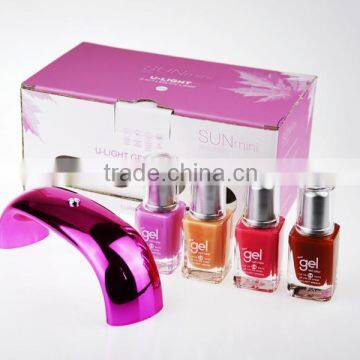 Free Sample!Sun-light 9W mini uv led gel nail polish lamp nail art kits                        
                                                Quality Choice