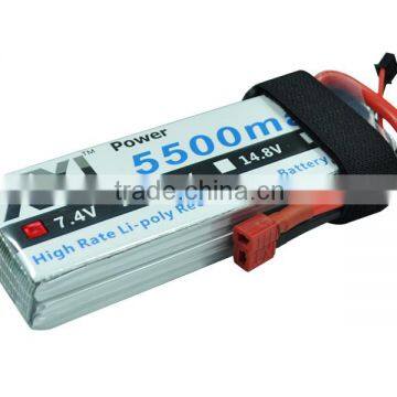 High Powe Lipo Battery 5500mah 7.4v With Universal Plug System photo-3