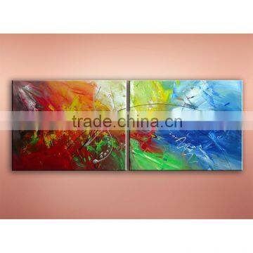 JC Promotional 2 Pieces Group Abstract Living Room 100 Hand Painted Oil Painting On Canvas HP-18