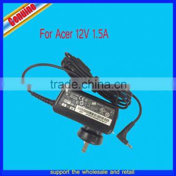 100% new genuine12V 1.5A 18wh notebook adapter charger for Acer A100 A200 A500 A501 tablc pc charger ADP-18AW