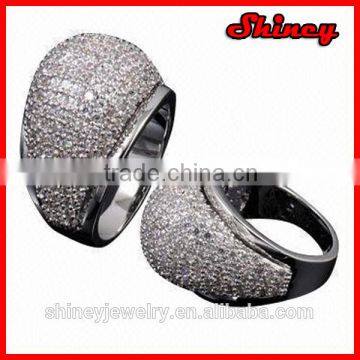 2014 high quality factory design micro pave stone ring designs for men