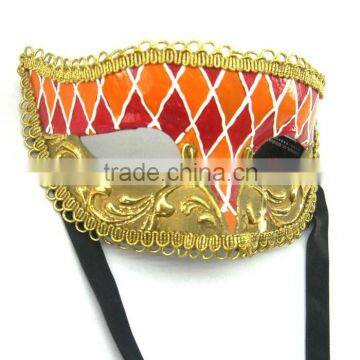 Custume Carnival Accessories HT-HF026 Plastic Half Face Party Eye Mask and Eye Mask Satin