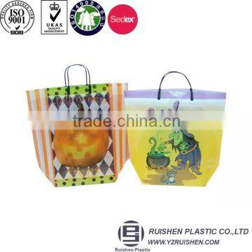 Basket Shape HDPE Loop Handle Shopping Bag