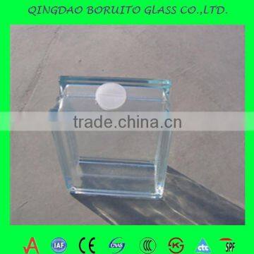 Size 190*190*80mm clear Glass block with hole and cap price