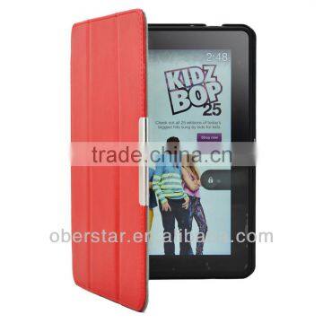 New Crazy Horse Grain PU Leather Holster Fold 3 Fold Stand Cover Case For Amazon Kindle Fire HDX7