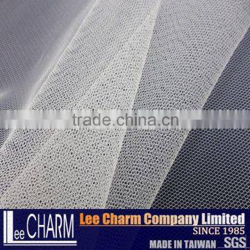 Taiwan 100 Polyester 30D Hexagon Soft White Tulle Net Fabric photo-2