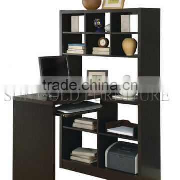 Modern Black Wood Home Office Furniture Cube Bookcase Shelf with Study Table(SZ-OD469)