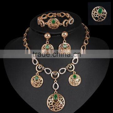 Fancy Design Silver And Gold Plated Jewelry Set For Party,Light Weight Gold Necklace Set African Gold Plating Jewelry Set photo-3