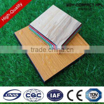 High quality wooden color matt surface waterproof 5mm hpl facade