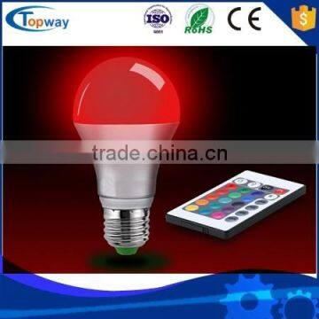 4w rgb multi color change remote controller E27 LED lamp bulb light