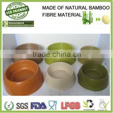 selling green bamboo fiber bio material home pet bowl, bird food holder,bamboo pet pot