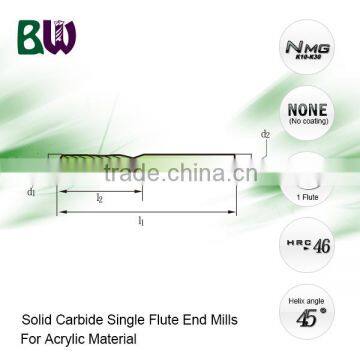 Tungsten Carbide Single Flute End Mill Cutters For Cutting Acrylic photo-2