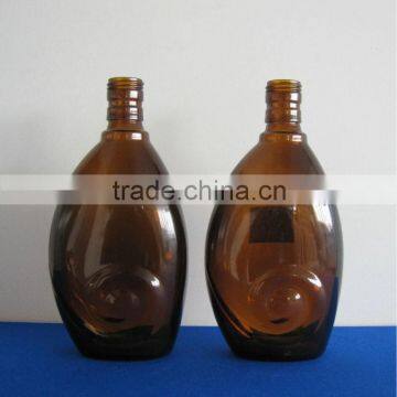 AMBER GLASS BEVERAGE BOTTLES