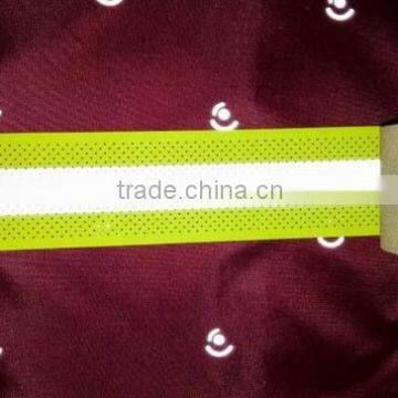 fire retardant reflective tape in yellow with silver in a 50mm width