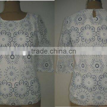 Ladies new design fancy lace blouse