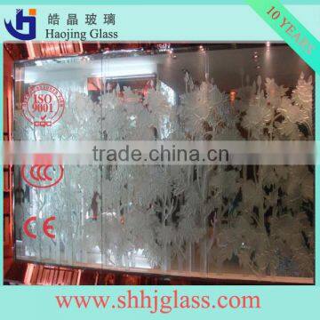 Haojing High quality waterfall clear figured glass