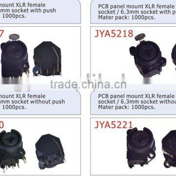PCB panel mount XLR female socket