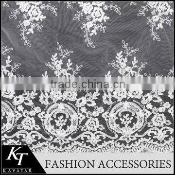2015 Hot selling chemical lace material embroidery fabric