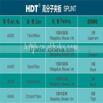 medical orthopedic macromolecular splint ,highest quality standard