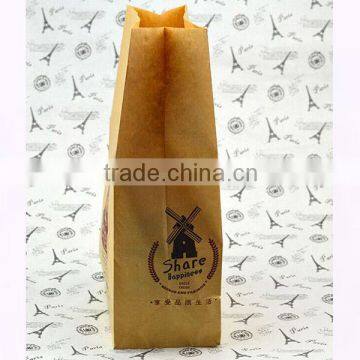 Brown Colour Cheap Custom Food Grade Bread Packaging Paper Bags