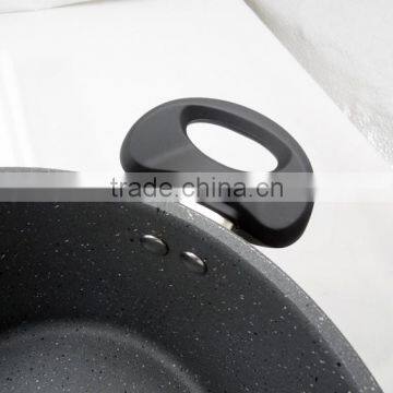 Popular Style Foreged Imitation Looks Grey Stone Marble Cookware in Surface photo-5
