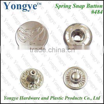 Plating spring snap button