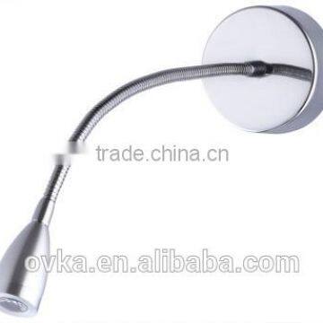 1W 3W LED Wall Lamp for Hotel Bedside Reading Lamp With Flexible Gooseneck 110V 220V On/off Switch photo-5