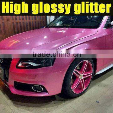 1.52*20m pink pearl glossy glitter sticker