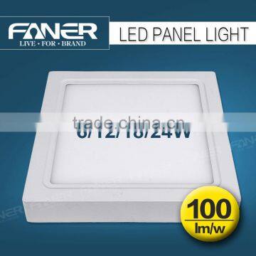 6w/12w/18w/24w Factory price surface mounted square led ceiling panel light