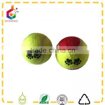 custom printed class C pet tennis ball with dog paw