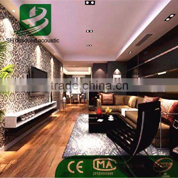 Nontoxic Best NRC Polyester Fiber flocking Ceiling Panel for interior wall decoration