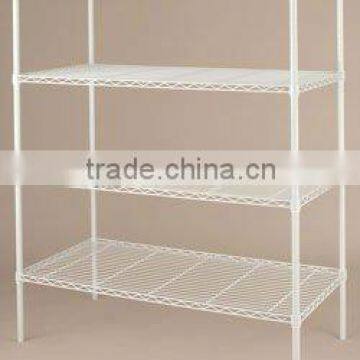 White Epoxy Wire Shelf Unit